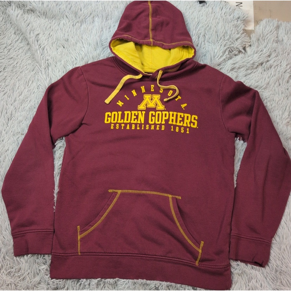 Minnesota Golden Gophers Sweatshirt Mens M Maroon Hoodie University Comfort